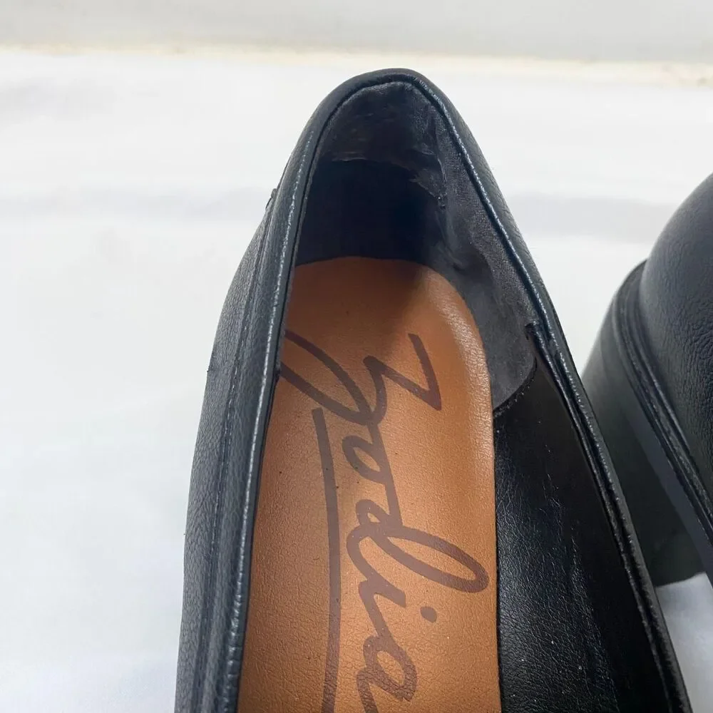 Zodiac 90s Style Chunky Destroyer Black Leather Platform Oxford Loafers  US 10